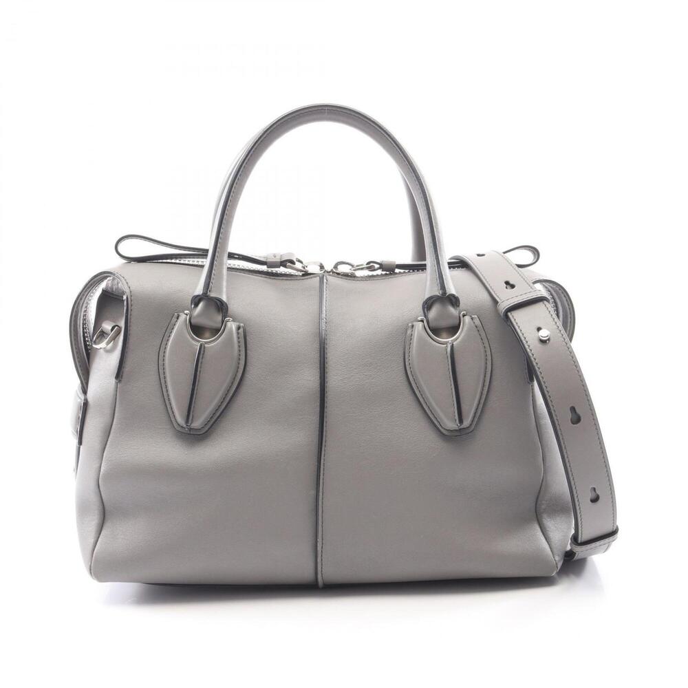 TOD'S D-Styling 2-Way Handbag, Leather, Women's, Gray